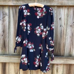 Zara black floral dress